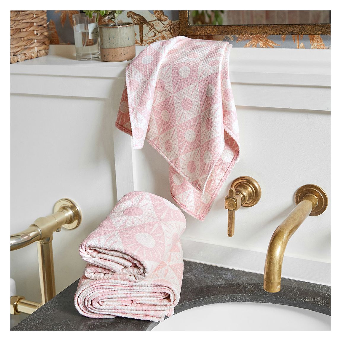 Small Hand Towel, Diamond Pink main product photo