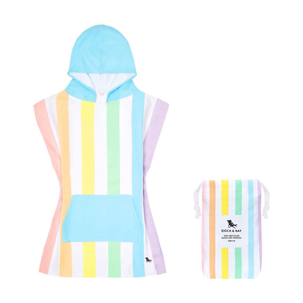 Kids Beach Poncho, Extra Small, Unicorn Waves main product photo
