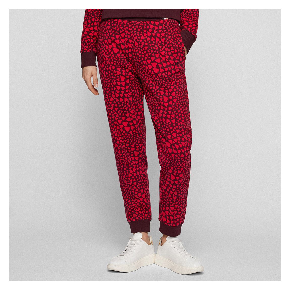 Red Ejoy Cotton Tracksuit Bottoms main product photo