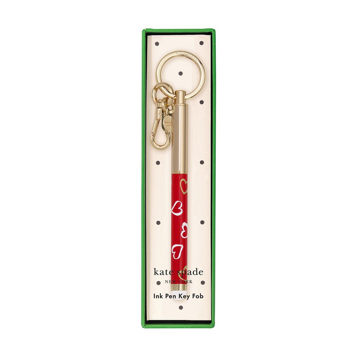 Key Fob Pen, Brushstroke Hearts main product photo