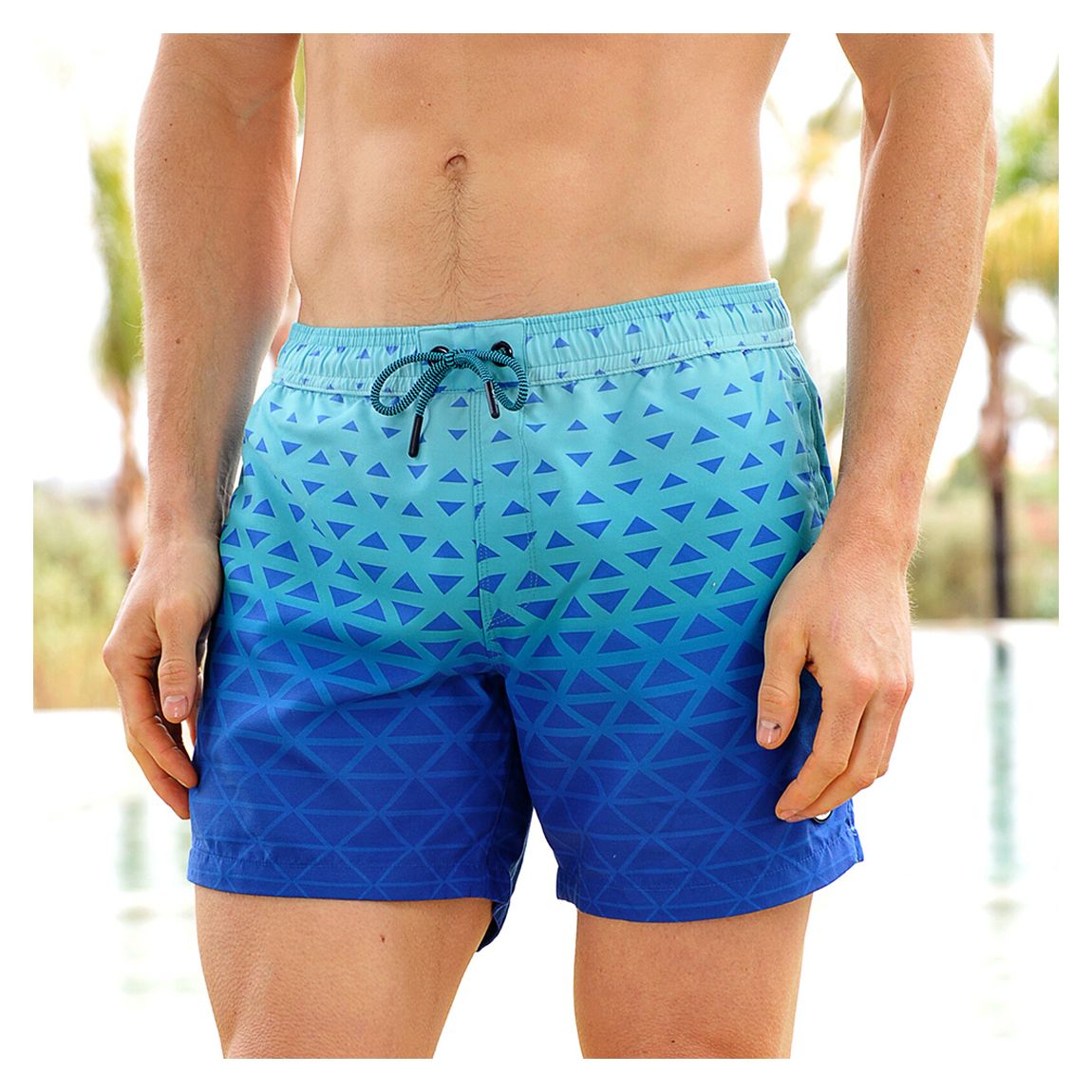 Blue Agadir Regular Length Swim Trunk main product photo