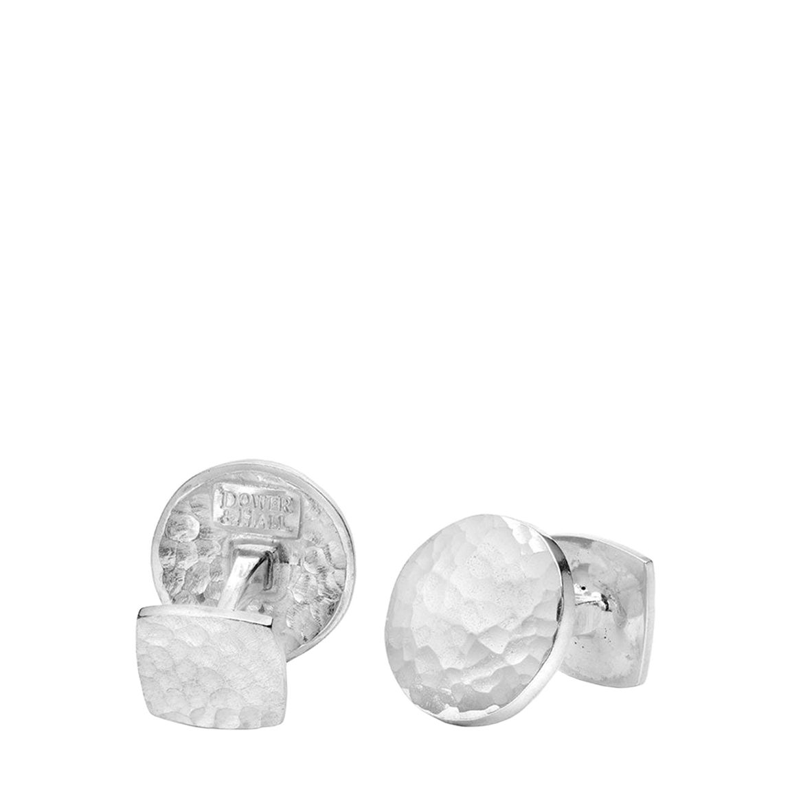 Silver Round Engravable Nomad Cufflinks main product photo
