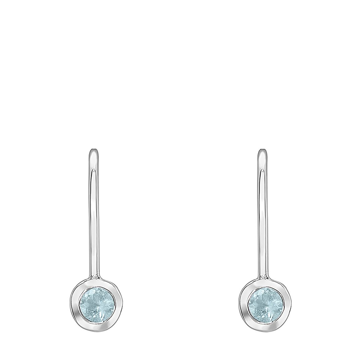 Silver Aquamarine Dewdrop Earrings main product photo