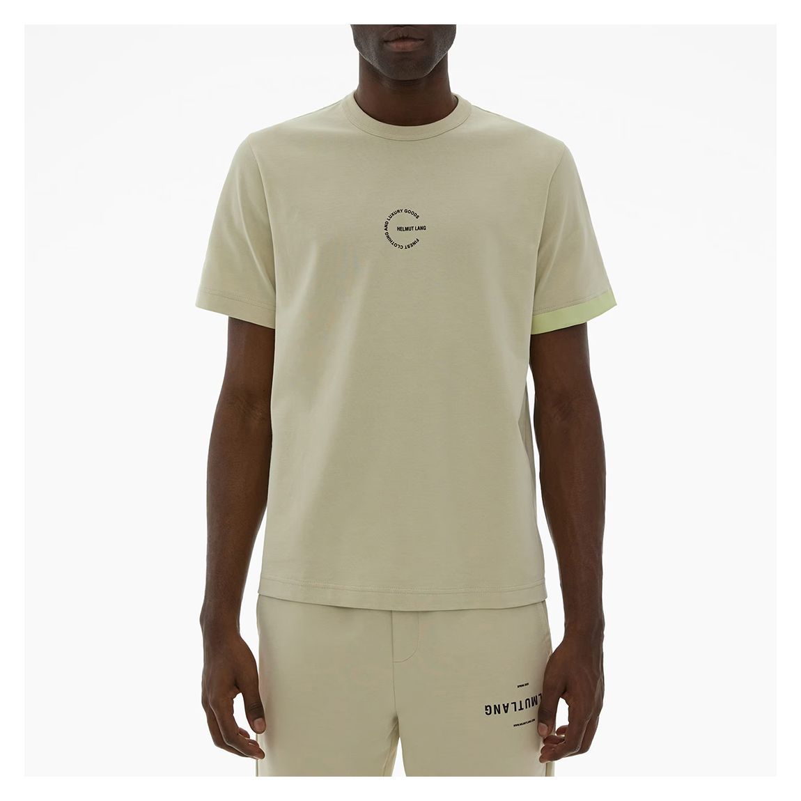 Cream Blocked Cotton T-Shirt main product photo