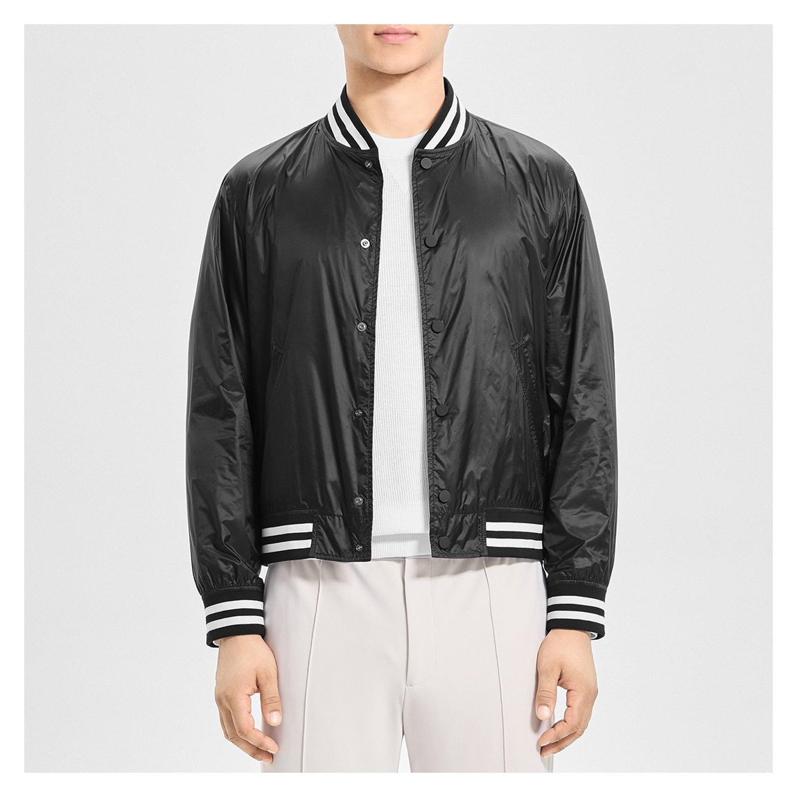 Black Varsity Bomber Jacket main product photo