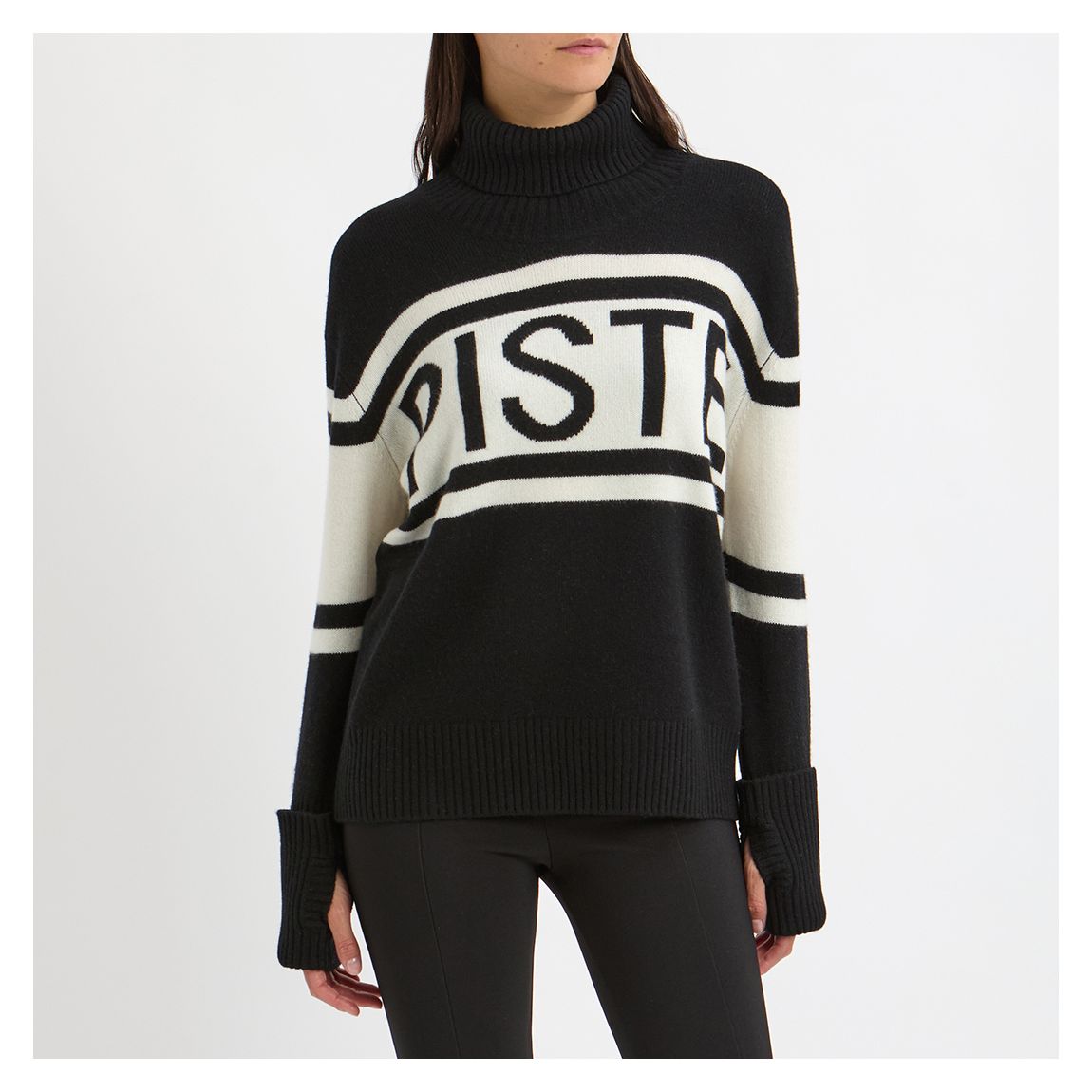Black Cashmere Blend Piste Jumper main product photo