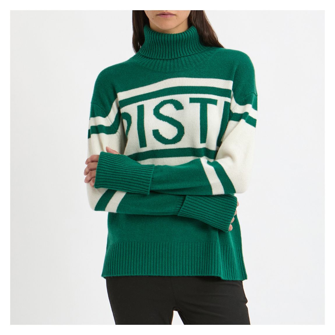 Green Cashmere Blend Piste Jumper main product photo