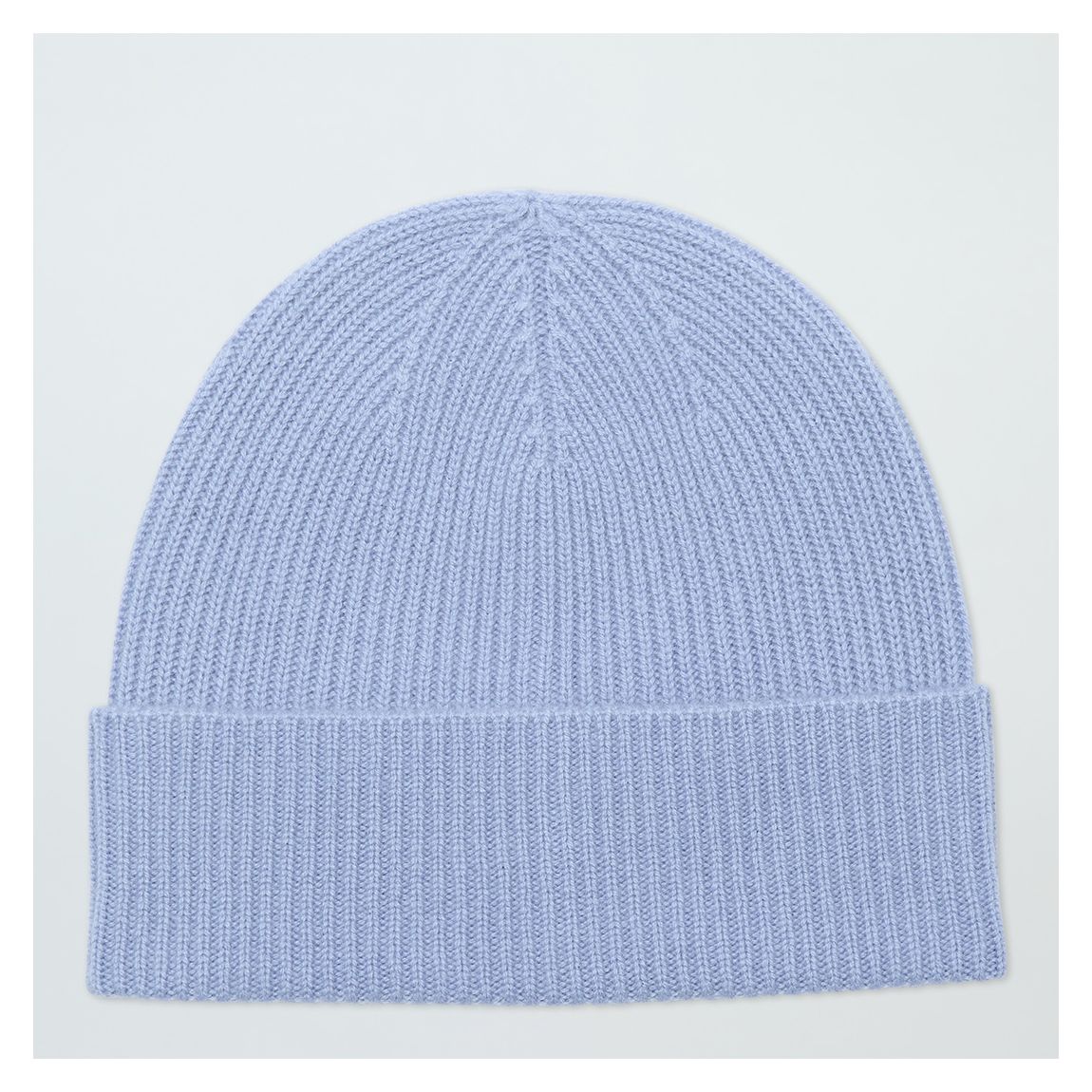 Blue Cashmere Ribbed Beanie main product photo