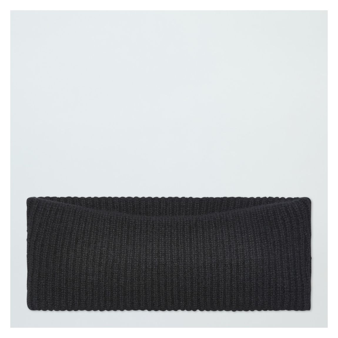 Black Cashmere Ribbed Headband main product photo