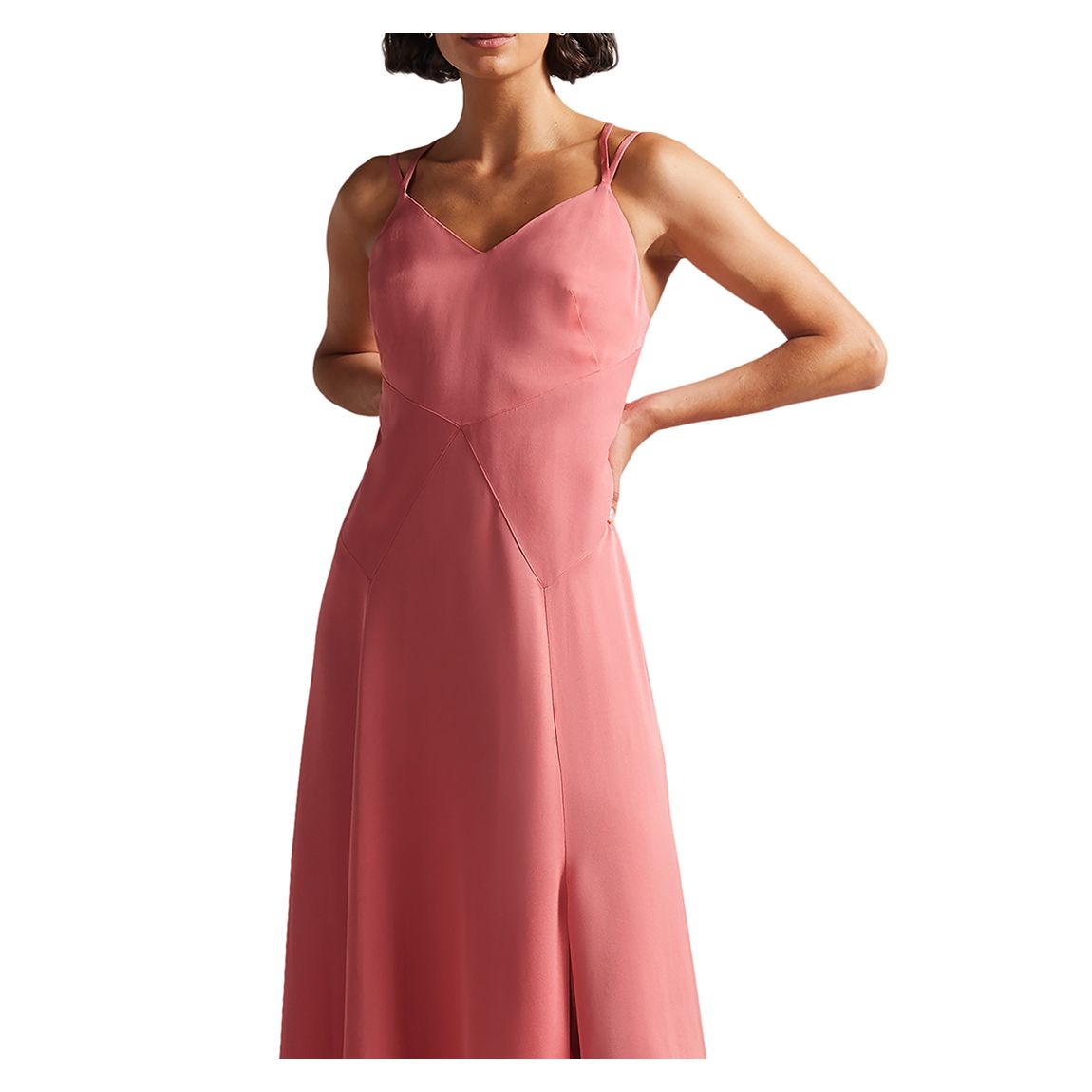 Pink Odinne Asymmetric Hem Dress main product photo