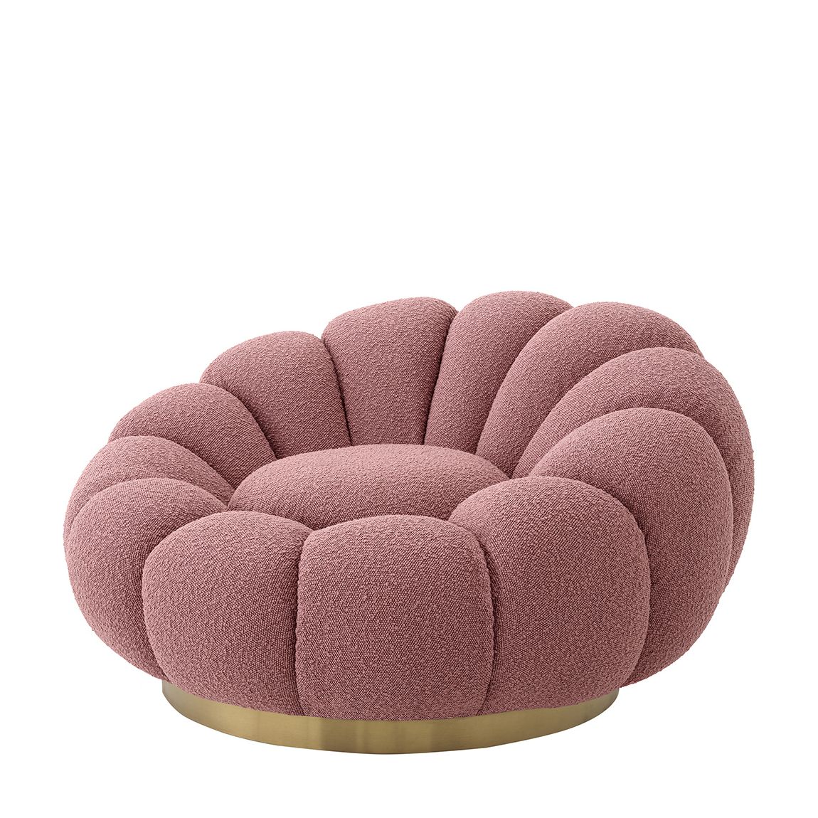 Mello Swivel Chair, Boucle Rose main product photo