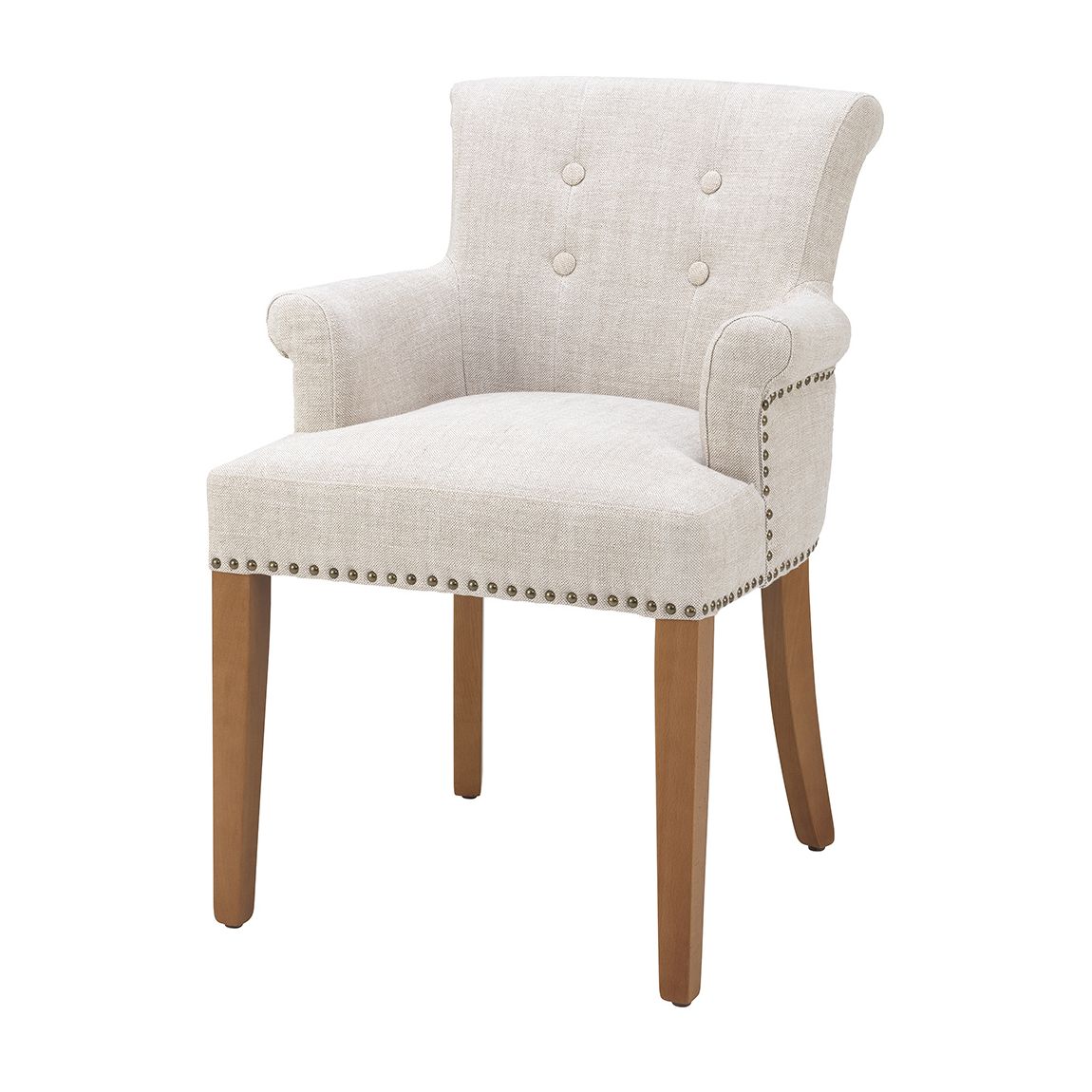Key Largo Dining Chair with Arm, Off White Linen main product photo