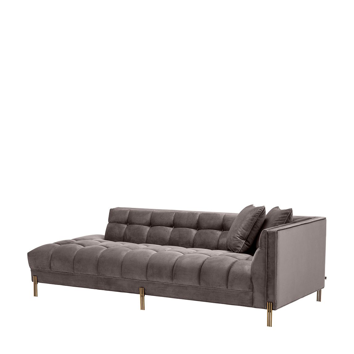 Sienna Lounge Sofa Right, Savona Grey Velvet main product photo