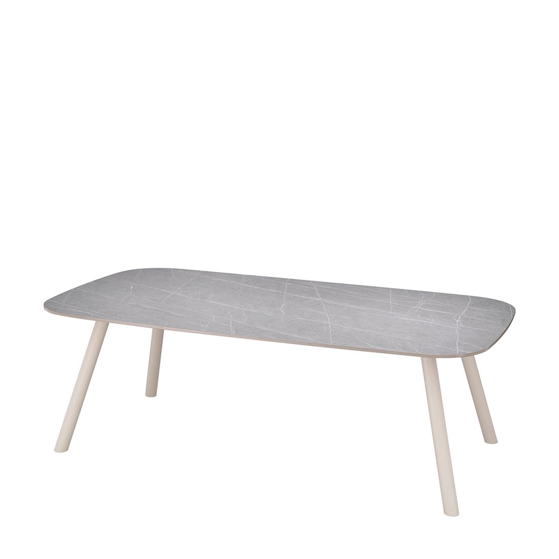 Nassau Outdoor Dining Table Small, Light Grey Ceramic main product photo