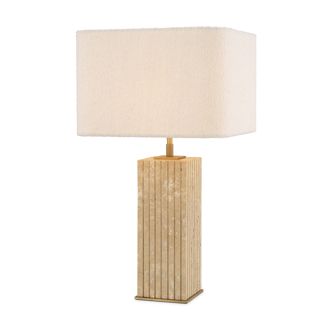 Giova Square Table lamp, Ttravertine incl shade main product photo