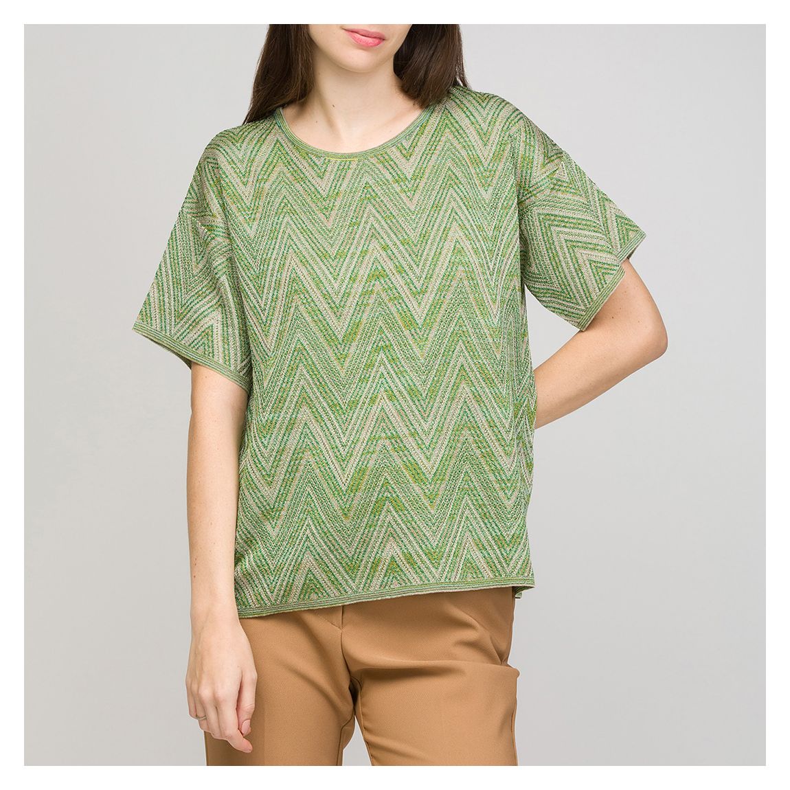 Green Zig Zag T-Shirt main product photo