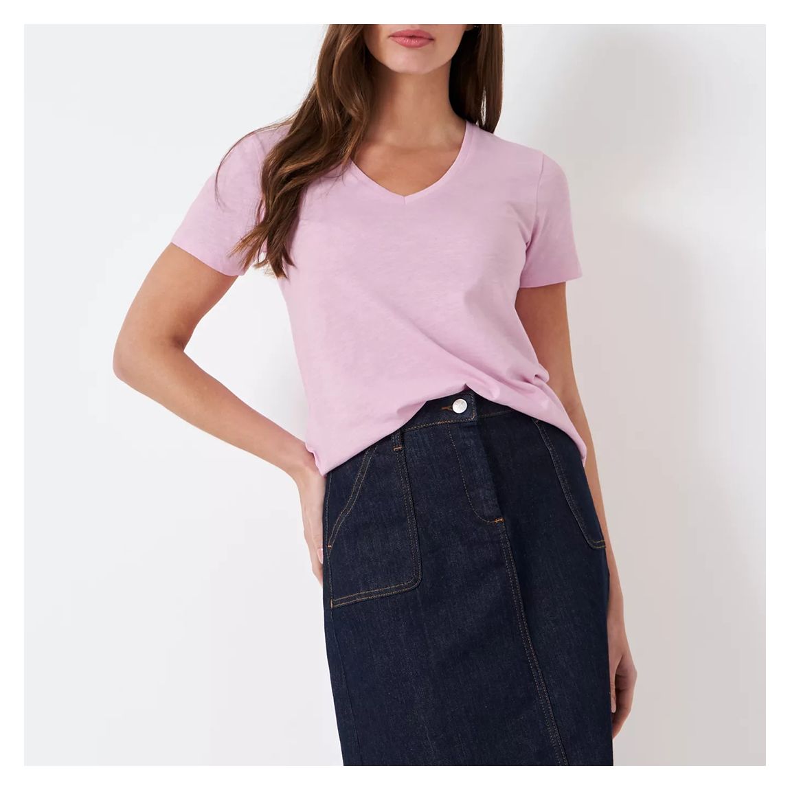 PERFECT V NECK SLUB main product photo