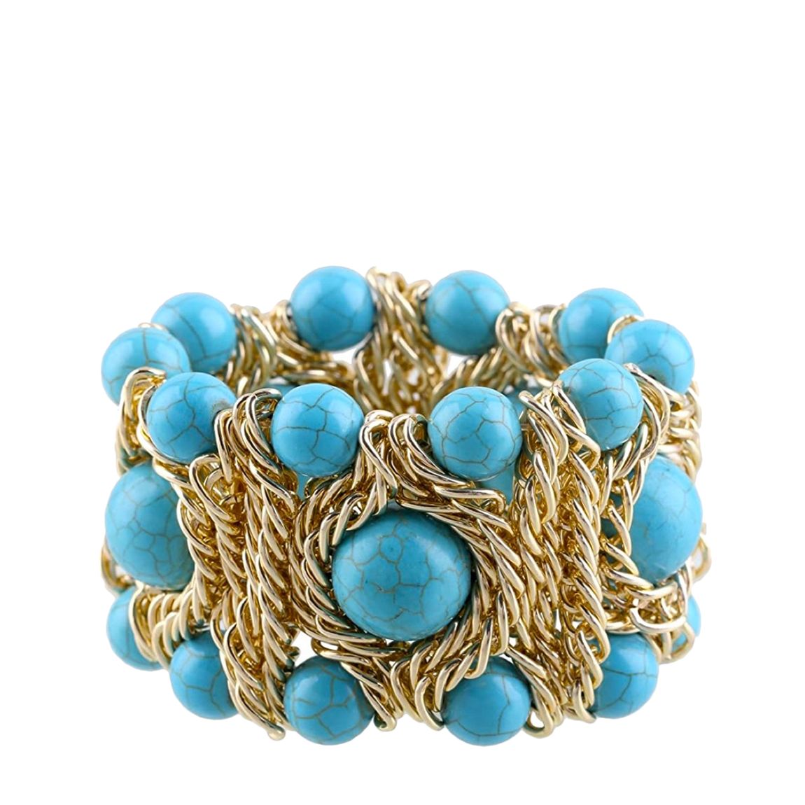 18K Gold Turquoise Bold Bracelet main product photo