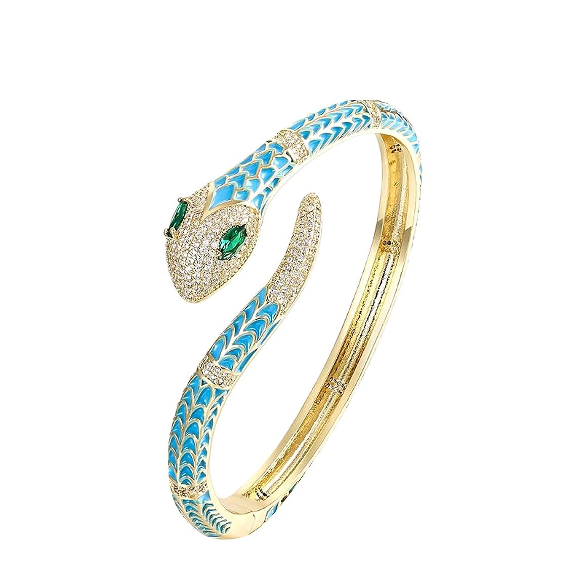 18K Gold Turquoise Motif Bangle main product photo
