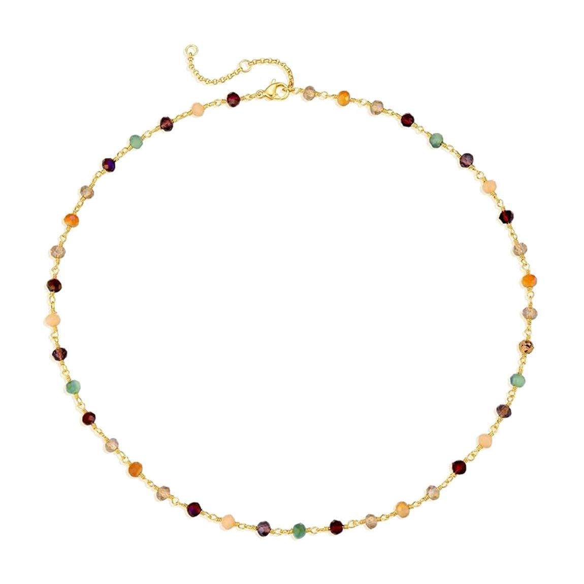 18K Gold Multi Colour Gemstone Necklace main product photo