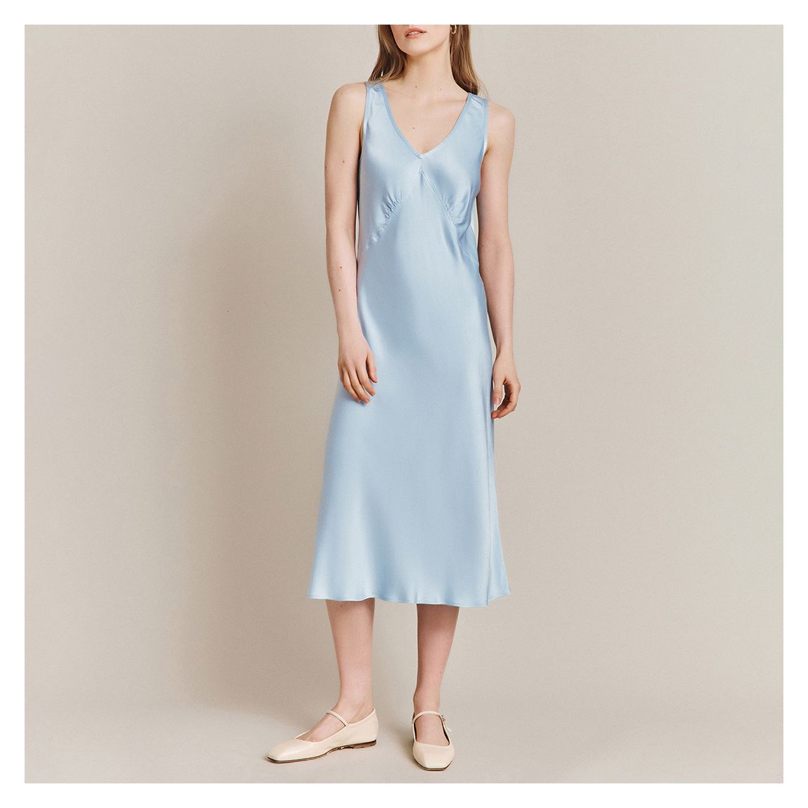 Light Blue Summer Midi Dress main product photo