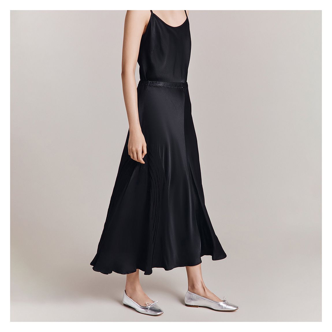 Black Jennifer Midi Skirt main product photo