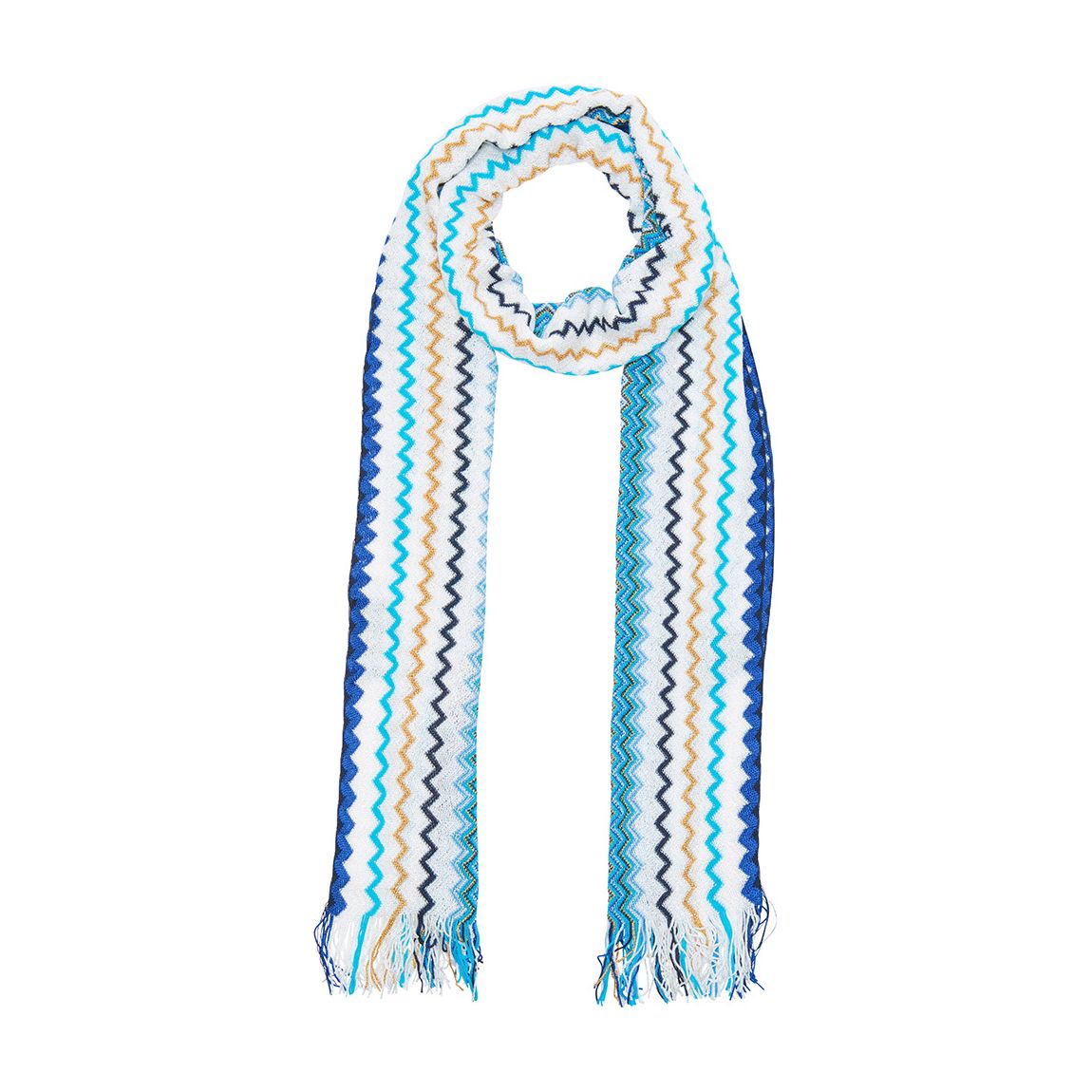 Blue, Multi Knitted Scarf main product photo