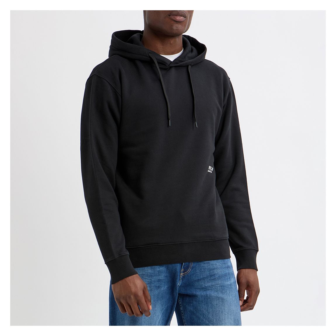 Black Organic Cotton Hoodie main product photo
