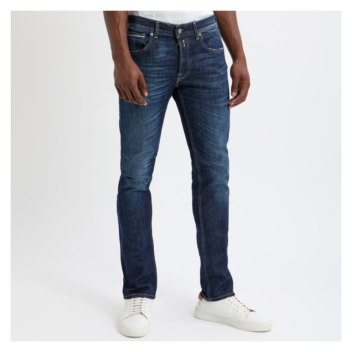 Dark Blue Grover Straight Stretch Jeans main product photo