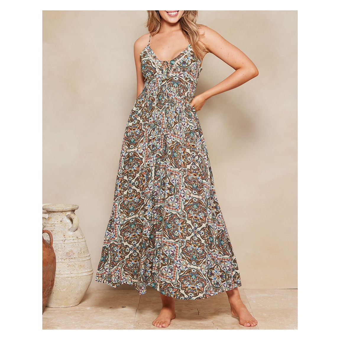 Multi Monarch Teja Maxi Dress main product photo