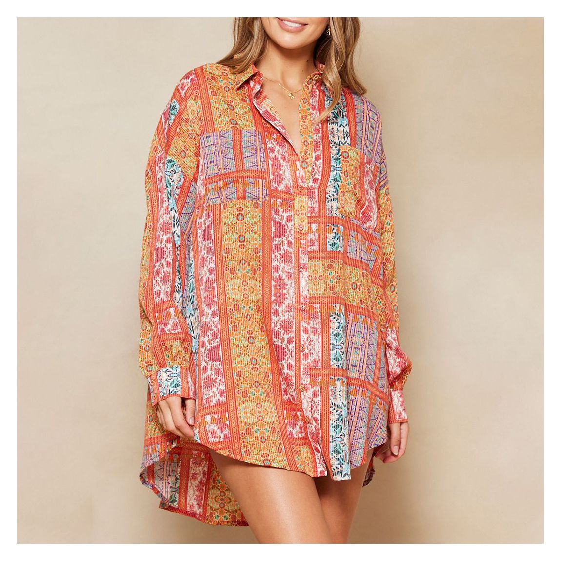 Multi Idra Cruise Shirt Dress main product photo