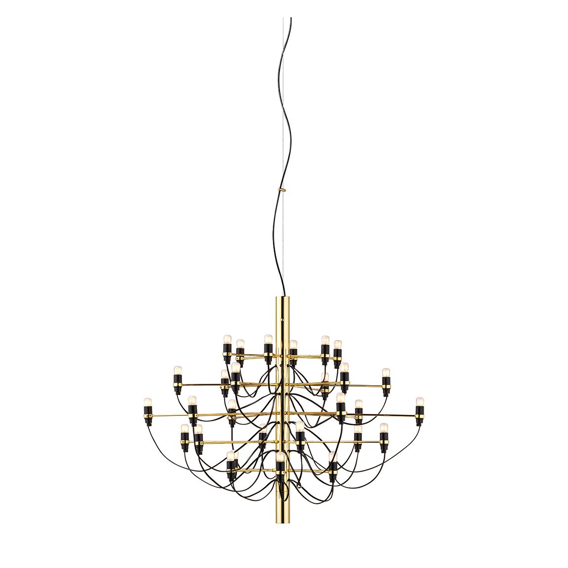 2097/30 Suspension Lamp, Clear Bulbs, Brass main product photo
