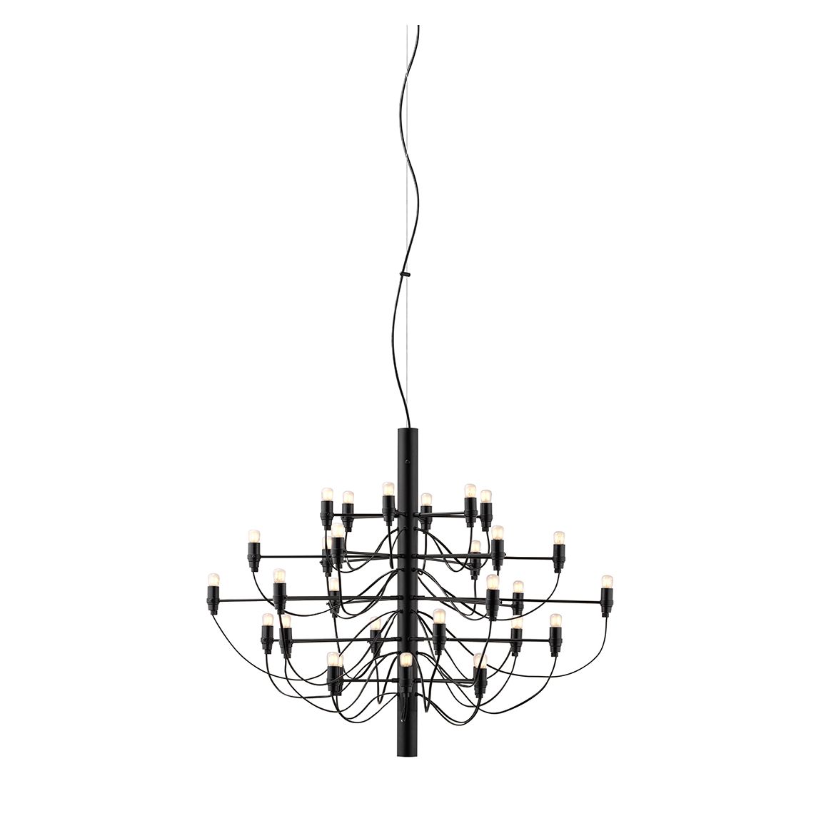 2097/30 Suspension Lamp, Clear Bulbs, Matt Black main product photo