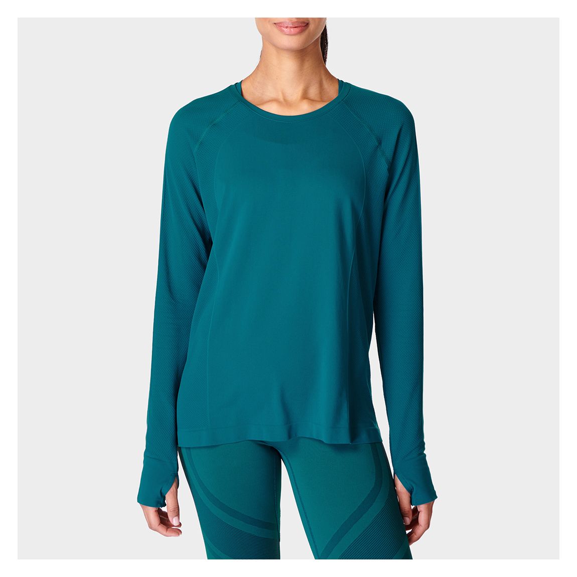 Reef Teal Blue Athlete Seamless Featherweight Long Sleeve Top main product photo