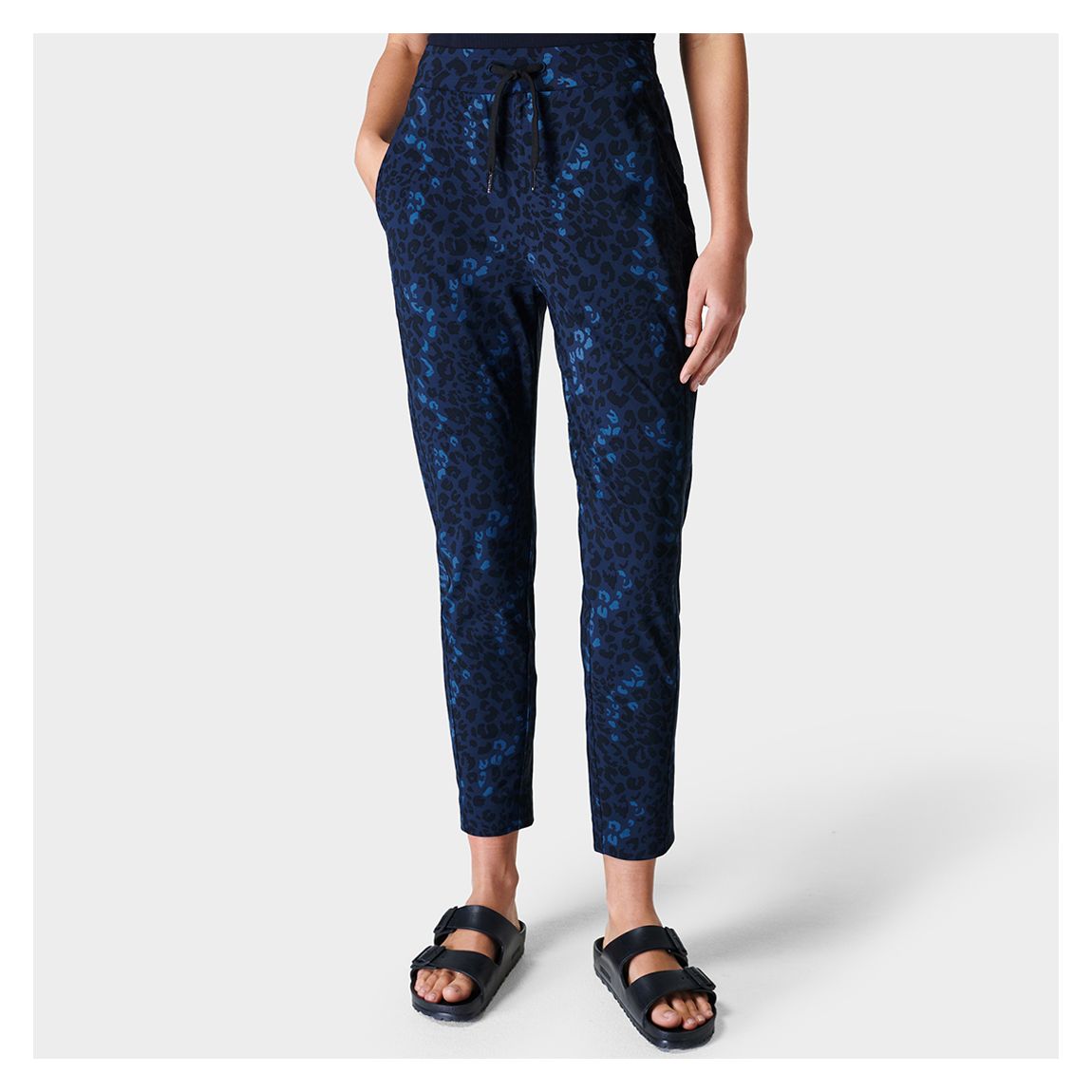 Blue Leopard Shadow Print Explorer 27 Inch Trouser main product photo