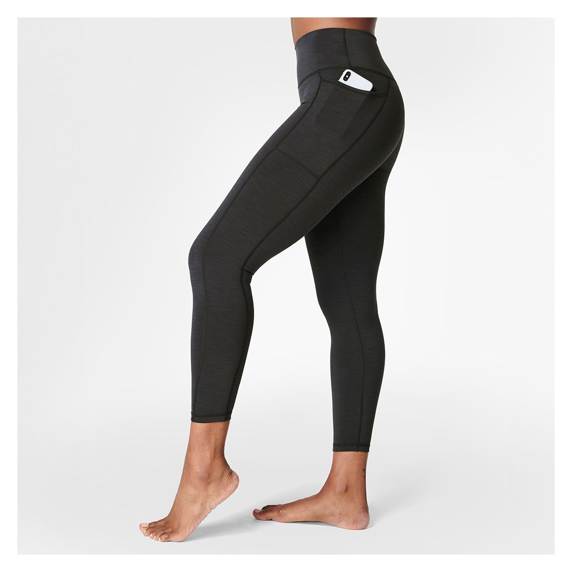 Black Marl Super Sculpt 7/8 Workout Leggings main product photo