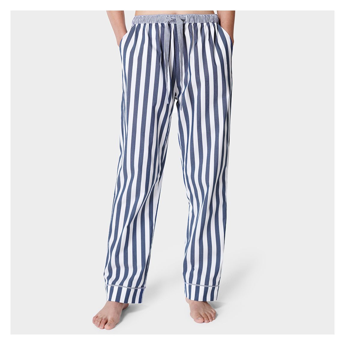 Blue Large Stripe Print Restful Sleep Pant Powered By Brrr main product photo