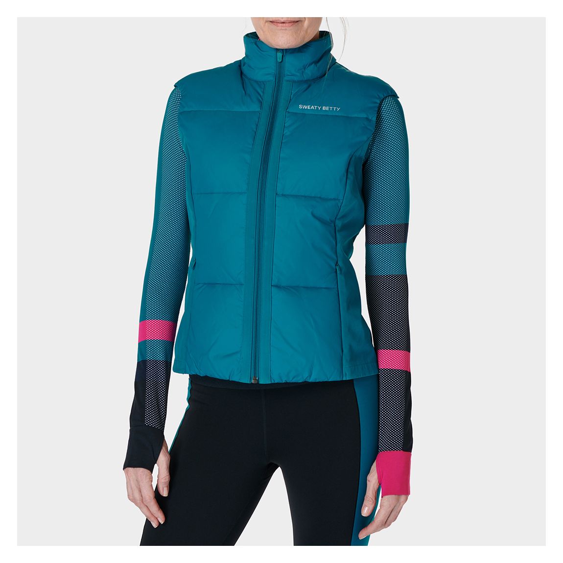 Teal Blue Accelerate Elite Gilet main product photo
