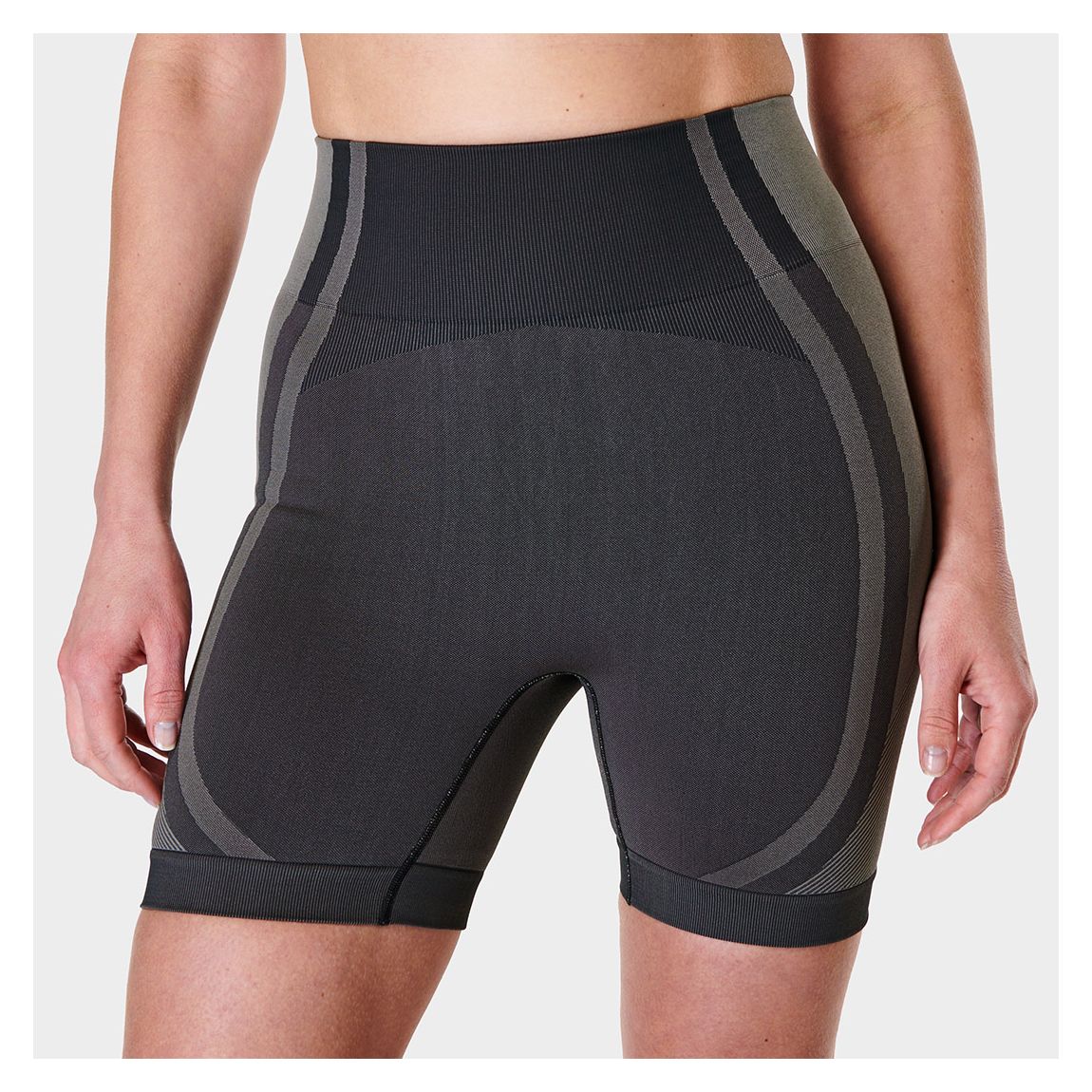 Black Silhouette Sculpt Seamless Workout Shorts main product photo