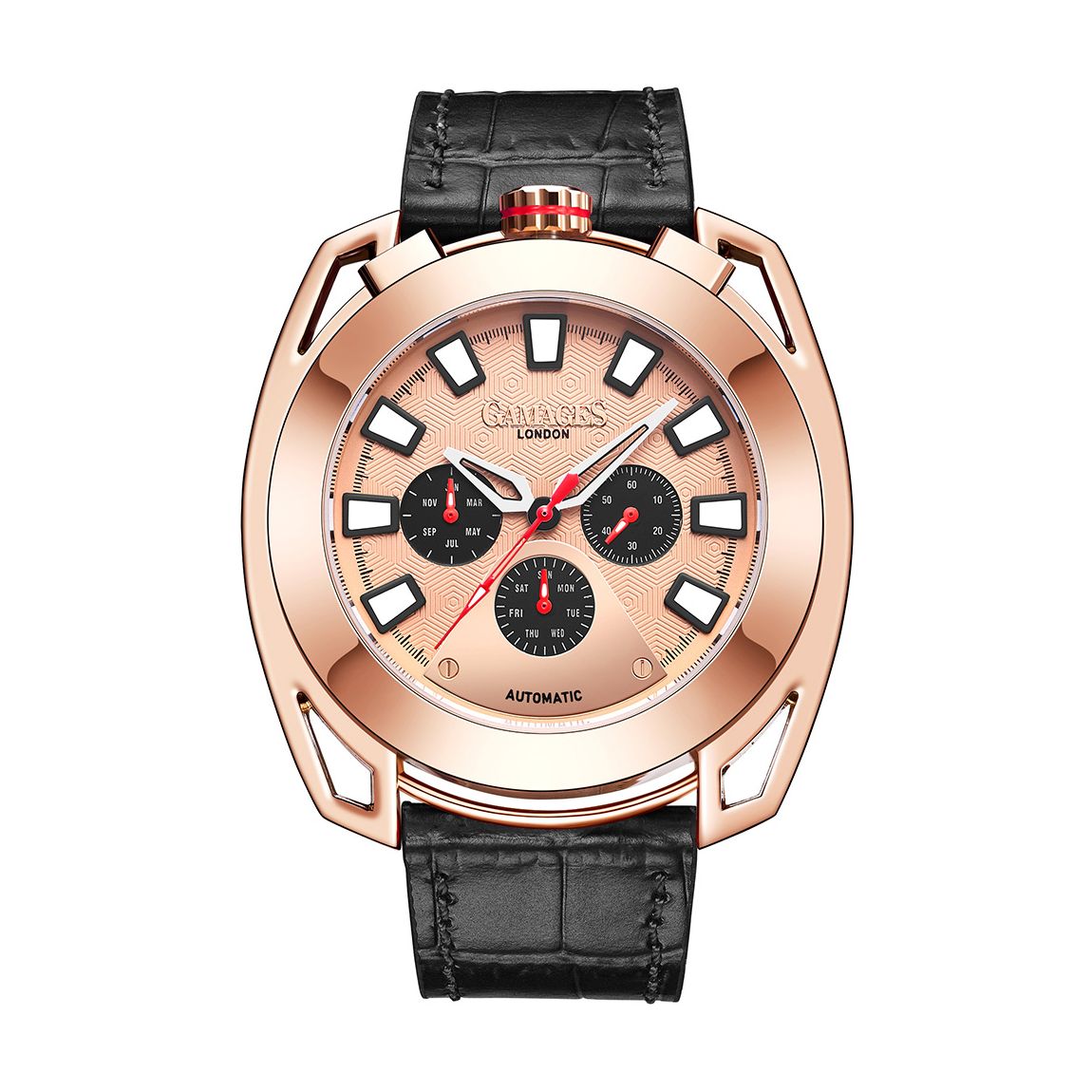 Men's Black Gamages of London Stature Watch 45mm main product photo