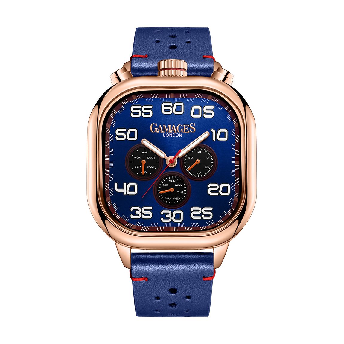 Men's Blue Gamages of London Vertical Astute Watch 44mm main product photo