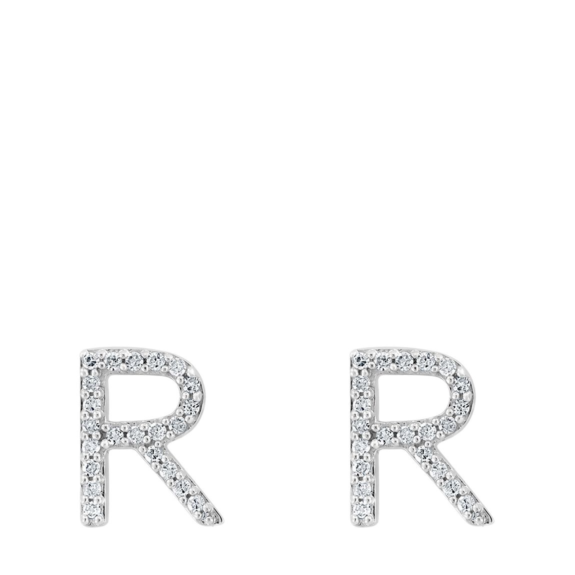 Diamond R Earrings main product photo