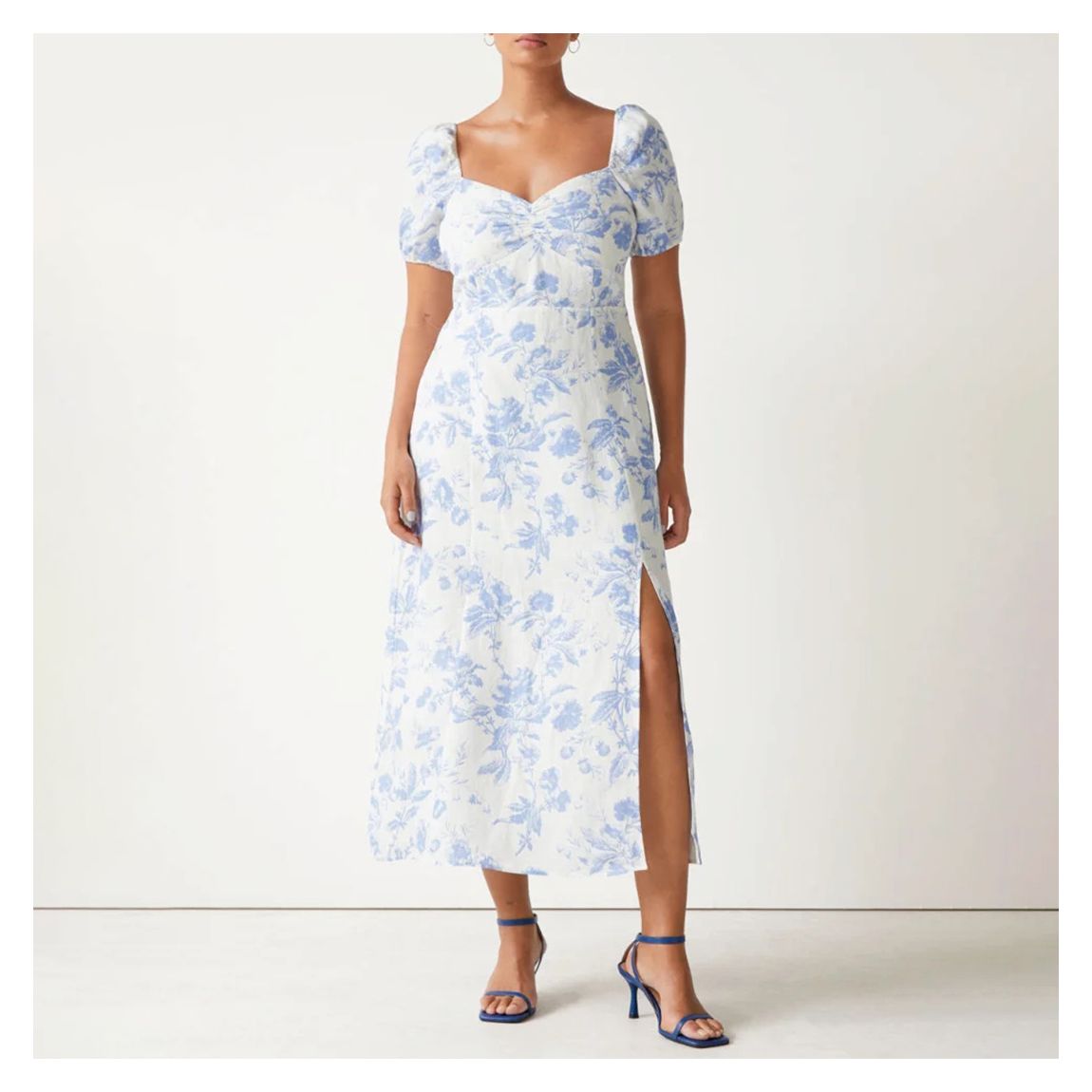 Blue Aaron Linen Dress main product photo