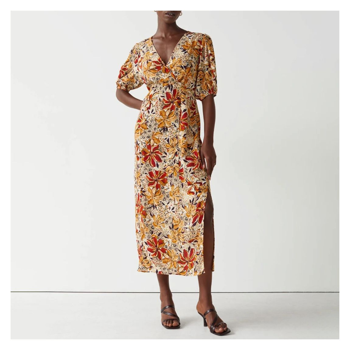 Yellow Dragonfly Midi Dress main product photo
