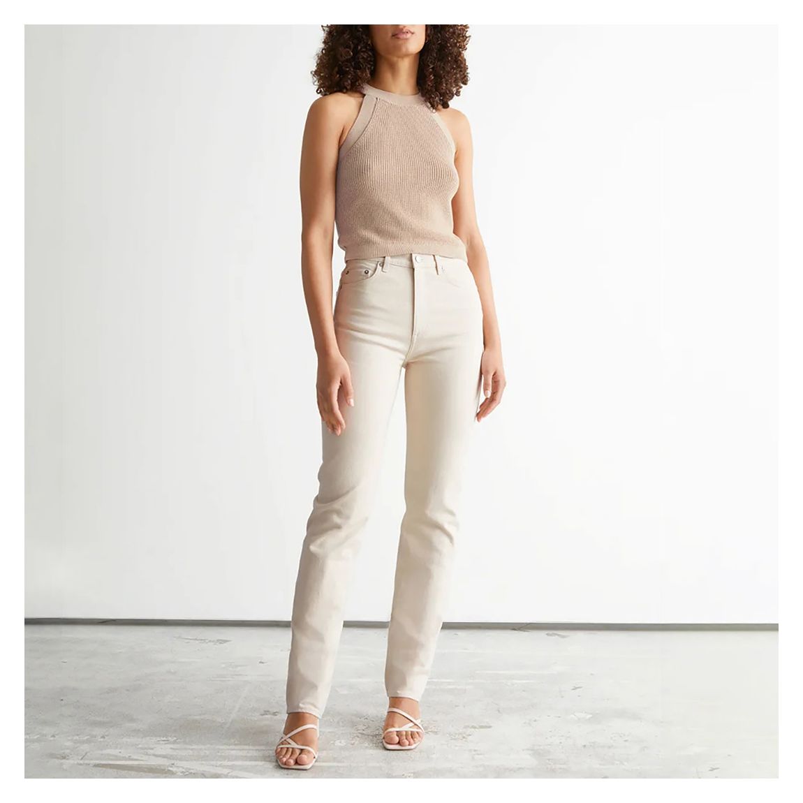 White Favourite Cut Jeans main product photo