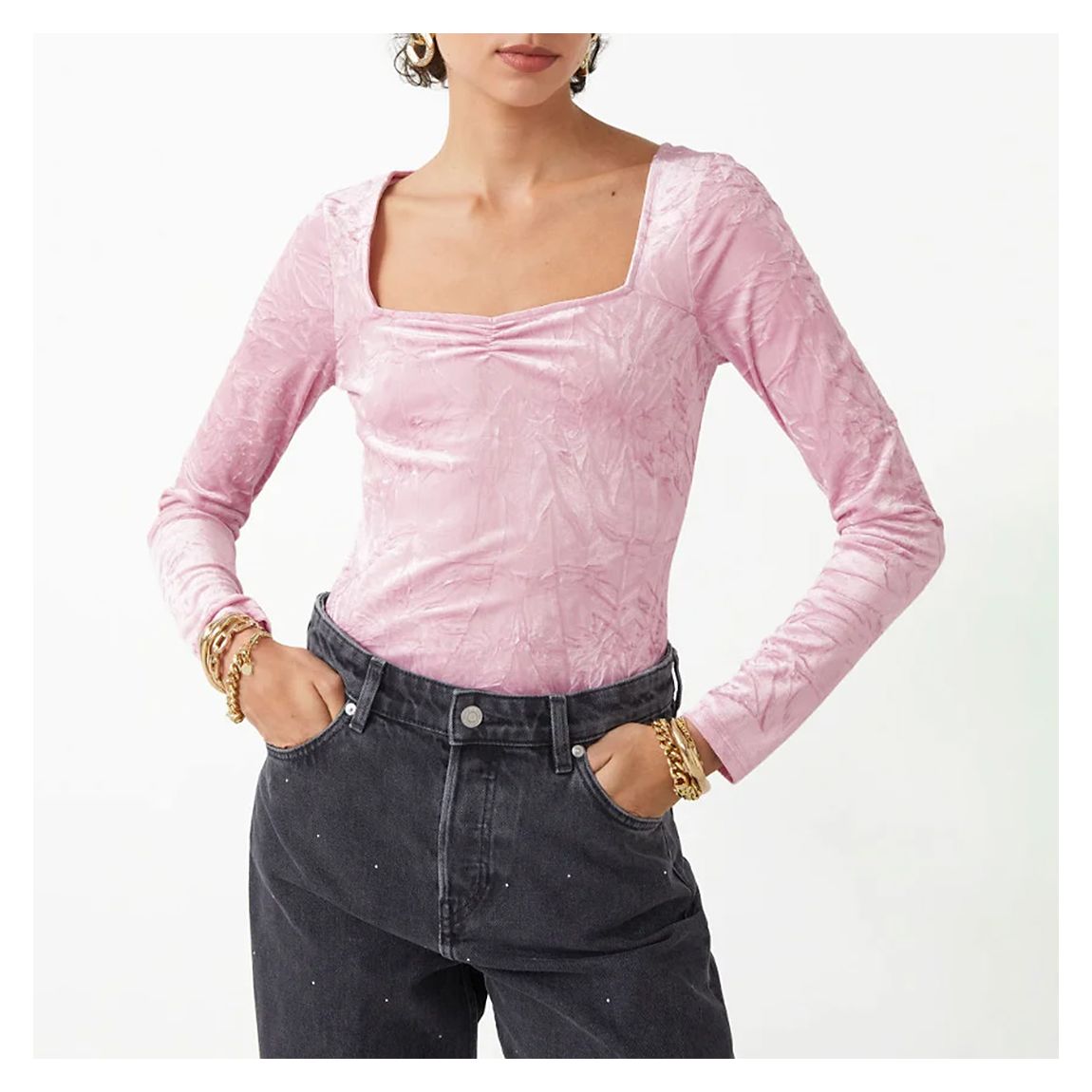 Pink Velvet Mirka Top main product photo