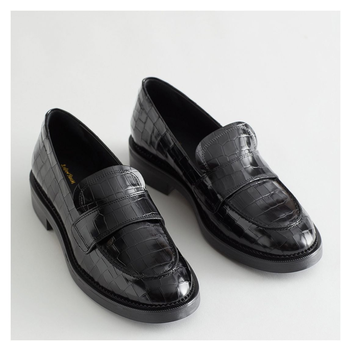 Black Siri Leather Loafers main product photo
