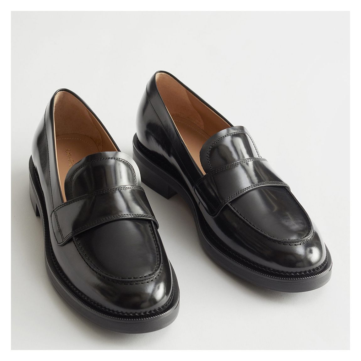 Black Siri Leather loafers main product photo