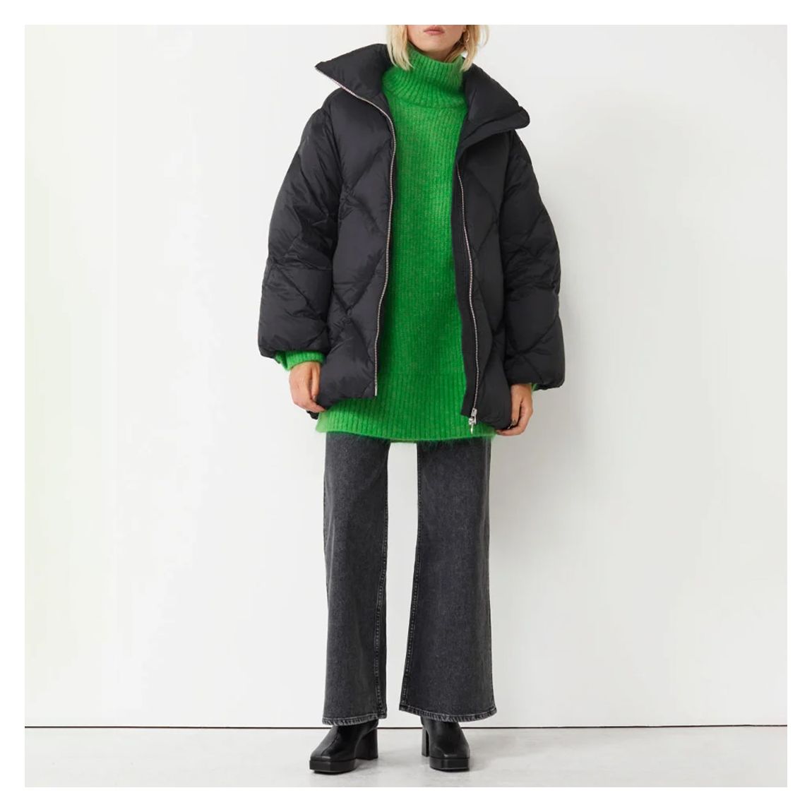 Black Ady Puffer Jacket main product photo