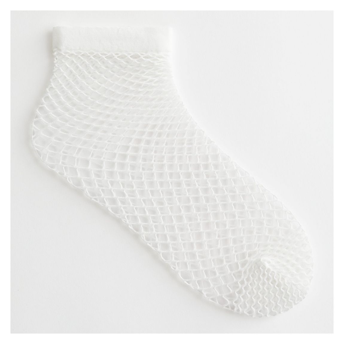 White Aby Fishnet Sock main product photo